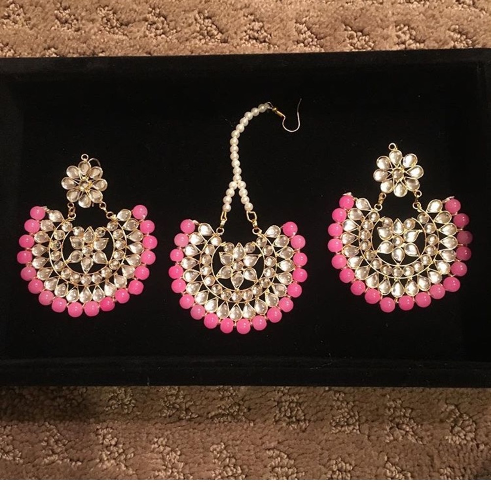 Indian jewlery earrings jhumke tikka